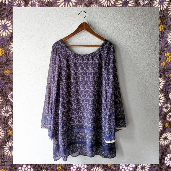 Xhiliration Bohemian Floral Dress - Picture 1 of 5